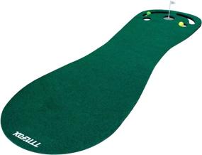 img 1 attached to 🏌️ KOFULL Golf Putting Green Mats Set - Includes 29-inch Golf Putter, 3 Golf Balls, Training Aid Put Cup &amp; Flags - Indoor Outdoor Practicing Putt Green Carpet for Children