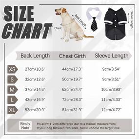 img 2 attached to 🐶 Stylish Dog Formal Suits: Tuxedo Costume Vest Set with Detachable Tie Collar for Weddings & Parties - Small, Medium, Large Dogs - Labrador, Samo, Bulldogs & More!