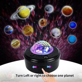 img 3 attached to 🌌 YSH Galaxy Star Projector: Ocean Wave 10 Planets Night Light with Remote Control & Music Speaker - Perfect for Kids Bedroom Ceiling, Night Light Ambiance, Valentine's Day Decor