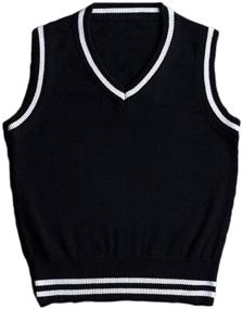 img 1 attached to Bingooutlet Uniforms Sleeveless Pullover Waistcoat Boys' Clothing for Sweaters