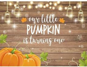 img 3 attached to 🎃 Adorable Allenjoy Pumpkin Wood Backdrop for a Memorable 1st Birthday Party Celebration - Autumn-themed Decorations and Picture-Perfect Props!