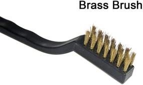 img 3 attached to 🔧 9-Piece Mini Brass Brushes Set with Curved Handle for Effective Welding Slag and Rust Cleaning