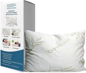 img 4 attached to Бамбуковая подушка - подушка высокого качества для сна - подушка из памяти с покрытием, стираемым в стиральной машине - регулируемая (стандартная)