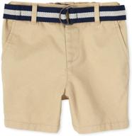 🩳 stylish children's place belted shorts for boys: desert-inspired boys' clothing in comfortable shorts logo