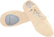 🩰 danzcue womens canvas ballet slipper shoes logo