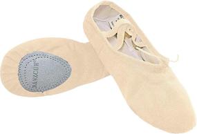 img 4 attached to 🩰 Danzcue Womens Canvas Ballet Slipper Shoes