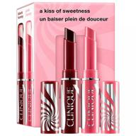 💄 блестящий набор clinique almost lipstick для праздников: дуэт оттенков black honey & pink honey логотип