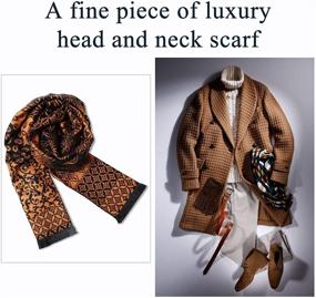 img 1 attached to Premium Winter Warmer Scarves - 🧣 Luxurious Patterned Women's Accessories for Scarves & Wraps