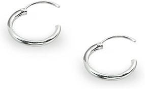 img 2 attached to 💍 10mm Sterling Silver Endless Cartilage Hoop Earrings - Ideal for Women and Men