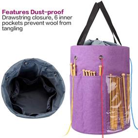 img 3 attached to Yuar butee Knitting Tote Bag - Convenient Yarn Storage & Easy-to-Carry Design!