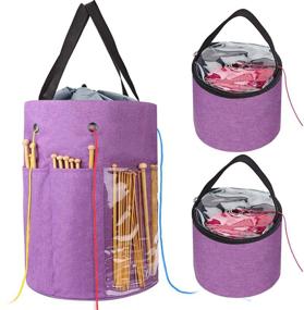 img 4 attached to Yuar butee Knitting Tote Bag - Convenient Yarn Storage & Easy-to-Carry Design!