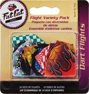 🎯 10 sets of standard poly pro dart flights by fat cat: assorted flights (30 pieces) логотип