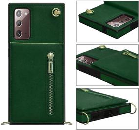 img 3 attached to Acxlife Samsung Galaxy S20 FE 5G Case – Green Leather Wallet with Lanyard, Card Holder, and Wrist Strap – Compatible with Samsung S20 FE 6.5 Inch