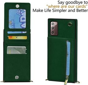 img 2 attached to Acxlife Samsung Galaxy S20 FE 5G Case – Green Leather Wallet with Lanyard, Card Holder, and Wrist Strap – Compatible with Samsung S20 FE 6.5 Inch