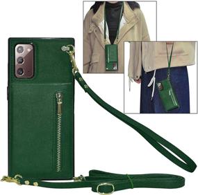 img 1 attached to Acxlife Samsung Galaxy S20 FE 5G Case – Green Leather Wallet with Lanyard, Card Holder, and Wrist Strap – Compatible with Samsung S20 FE 6.5 Inch