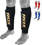 rdx shin guards: satra approved leg protectors for muay thai, kickboxing, mma, bjj, and boxing training & fighting logo