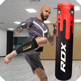 img 2 attached to RDX Shin Guards: SATRA Approved Leg Protectors for Muay Thai, Kickboxing, MMA, BJJ, and Boxing Training & Fighting