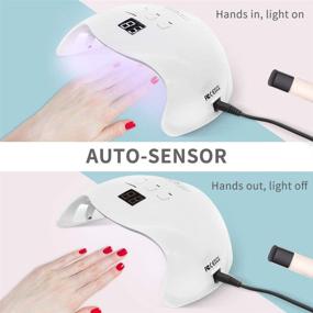 img 3 attached to Сушильная лампа для гель-лака Vishine UV LED Nail Lamp: Усовершенствованный 40 Вт светодиодный УФ свет с гель-лаком 6 цветов, базовый гель, топовое покрытие и профессиональные инструменты и аксессуары для нейл-арта.