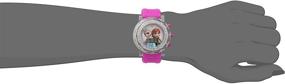 img 2 attached to 👸 Disney Kids' Frozen Anna and Elsa Flashing-Dial Watch: Sparkly Pink Rubber Band & Glitter Infused