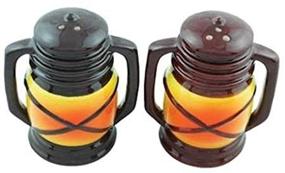 img 1 attached to 🏮 Lantern Kitchen Decor Salt and Pepper Shaker Set, 3.25-inch, Multicolor