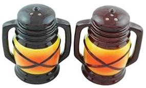 img 4 attached to 🏮 Lantern Kitchen Decor Salt and Pepper Shaker Set, 3.25-inch, Multicolor