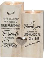 🕯️ versatile double-sided printing candle holder – perfect gift for your unbiological sister, best friend, and bestie-candle logo