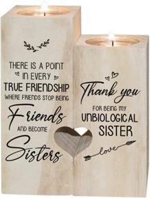 img 2 attached to 🕯️ Versatile Double-Sided Printing Candle Holder – Perfect Gift for Your Unbiological Sister, Best Friend, and Bestie-Candle