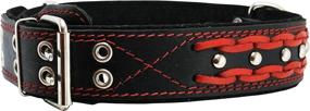 img 2 attached to Genuine Leather Braided Studded Xlarge