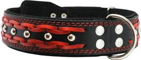 img 3 attached to Genuine Leather Braided Studded Xlarge