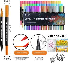 Dual Tip Art Brush Marker Pens for Adult Coloring Book, 36 Colors Journal  Planner Drawing Pens with Fine Point & Brush Tip for School Office  Calligraphy Note Taking Arts and Crafts Supplies