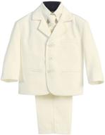 🤵 size-inclusive 5 piece ivory suit set with shirt, vest, and tie logo