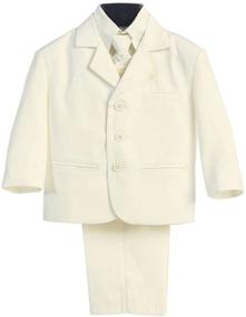 img 1 attached to 🤵 Size-inclusive 5 Piece Ivory Suit Set with Shirt, Vest, and Tie