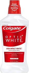 img 4 attached to 🦷 Colgate Optic White Whitening Mouthwash: Fresh Mint, 946mL (32 fl oz)