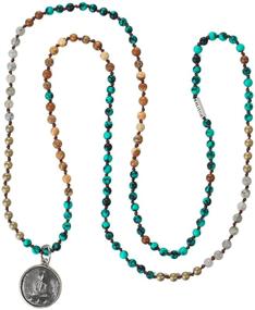 img 3 attached to 📿 Buddha Long Mala Beaded Necklaces: Handmade Fashion Jewelry with Natural Gemstones and Crystals