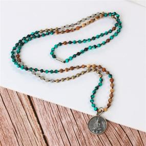 img 1 attached to 📿 Buddha Long Mala Beaded Necklaces: Handmade Fashion Jewelry with Natural Gemstones and Crystals