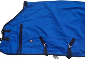 img 1 attached to 🐎 TGW RIDING Comfitec Essential Standard Neck Horse Turnout Sheet - Premium Waterproof and Breathable Rain Sheet Lite (Royal Blue, 68")