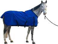 🐎 tgw riding comfitec essential standard neck horse turnout sheet - premium waterproof and breathable rain sheet lite (royal blue, 68") логотип