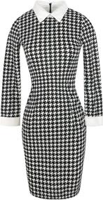 img 4 attached to 👗 Oxiuly Women's Vintage Bodycon Office Dresses: Stylish Women's Clothing