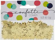 ⭐ gold mini stars confetti - amscan 369146.19, 1 pack - .25 oz - party decor logo
