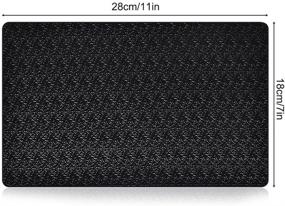 img 2 attached to 🚗 Non-Slip Car Dashboard Pads - 3 Pcs, 11"x7" AIFUDA Anti-Slip Ripple Sticky Dash Grip Mat for Coin Phone Key Sunglasses - Black