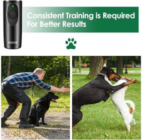 img 3 attached to MODUS Ultrasonic Dog Barking Deterrent Device: 16.4Ft Range, Anti-Barking, Dog Trainer, Wrist Strap, LED Indicate, Indoor/Outdoor, Battery Included