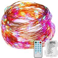 🔋 armphen battery powered string lights - 33ft 100 leds multicolor fairy lights with remote control: color changing, music sync, and timer - perfect for festival & christmas decoration in bedroom логотип