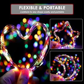 img 1 attached to 🔋 ARMPHEN Battery Powered String Lights - 33ft 100 LEDs Multicolor Fairy Lights with Remote Control: Color Changing, Music Sync, and Timer - Perfect for Festival & Christmas Decoration in Bedroom