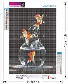 img 3 attached to Diamond Painting Goldfish Embroidery 11 8×15 7