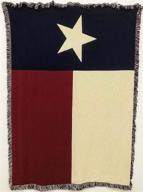 🌵 texas state flag cotton woven blanket throw - usa made (70x50) - enhanced for seo logo