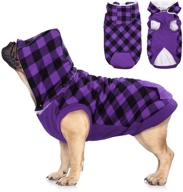 🐶 idomik dog winter coat/hoodie: british plaid cold weather jacket for small, medium, and large breeds with removable hat. cozy and warm pet apparel/outfit with pocket and plush lining. логотип