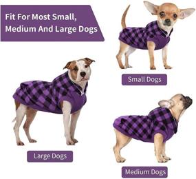 img 1 attached to 🐶 IDOMIK Dog Winter Coat/Hoodie: British Plaid Cold Weather Jacket for Small, Medium, and Large Breeds with Removable Hat. Cozy and Warm Pet Apparel/Outfit with Pocket and Plush Lining.