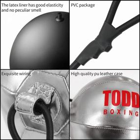 img 1 attached to 🥊 Ananko Boxing Speed Ball: Double End Punching Ball with 20 Cable Ties, 2 Suction Cups, and Ring Lock