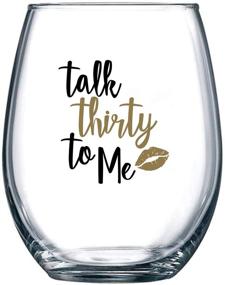 img 4 attached to 🍷 Talk Thirty To Me - Fun and Unforgettable 30th Birthday Gifts for Women - Raise a Toast with Dirty 30 Gifts - Perfect for Her, Wife, Daughter, Girlfriend, Best Friend - 15 oz Stemless Wine Glass