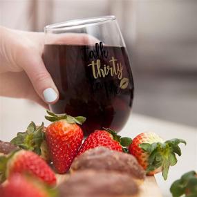 img 1 attached to 🍷 Talk Thirty To Me - Fun and Unforgettable 30th Birthday Gifts for Women - Raise a Toast with Dirty 30 Gifts - Perfect for Her, Wife, Daughter, Girlfriend, Best Friend - 15 oz Stemless Wine Glass